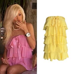 Tiered Silk Strapless Dress ASO Holly Madison On The Girls Next Door